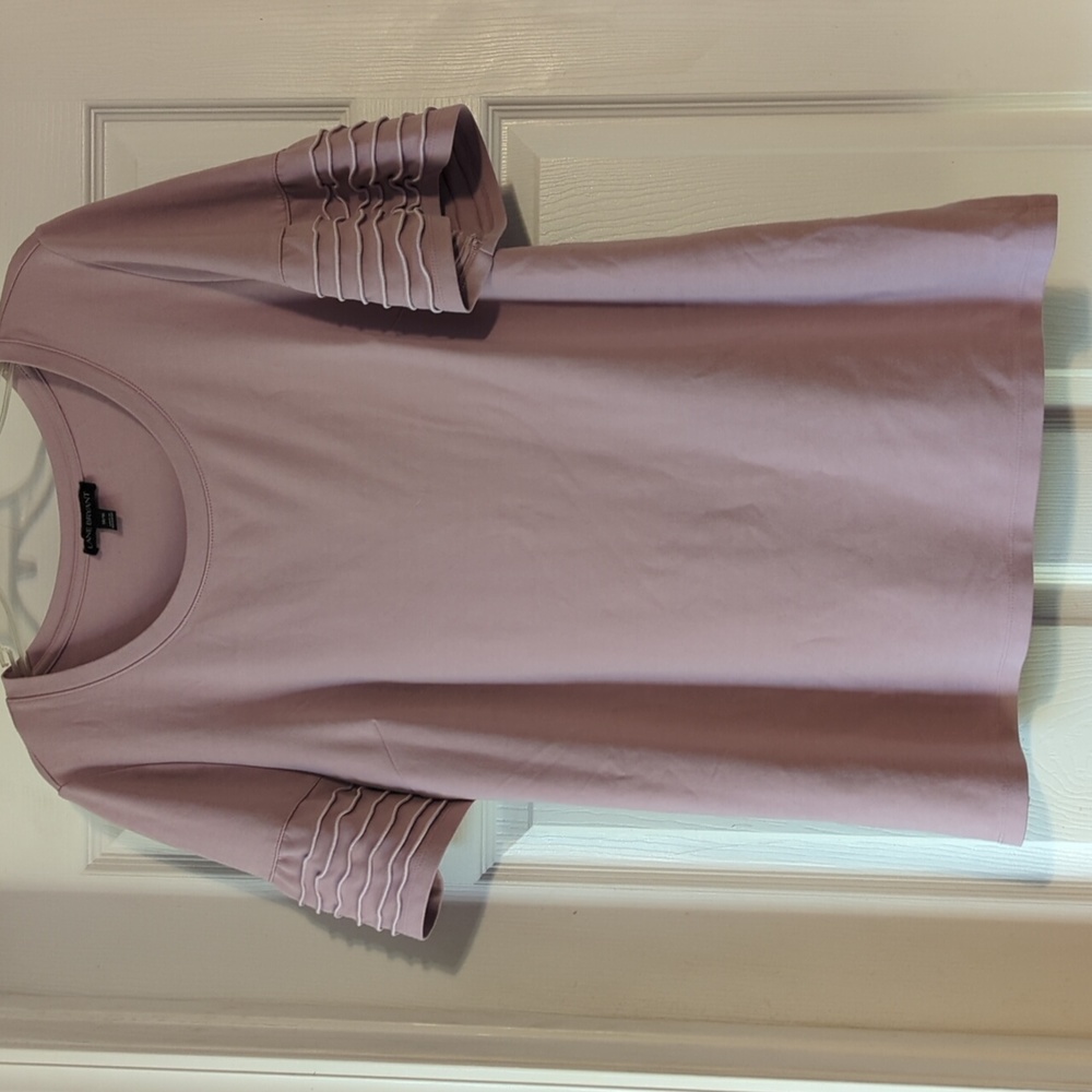 Lane Bryant T-Shirt size 14/16 Dressy Ruffle Sleeve Casual‎ Comfy Purple 591